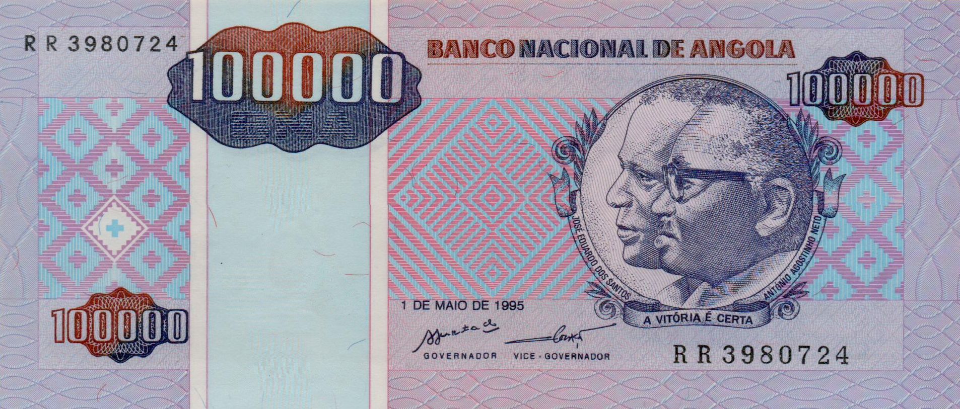 Angola 100000 1995 UNC P-139